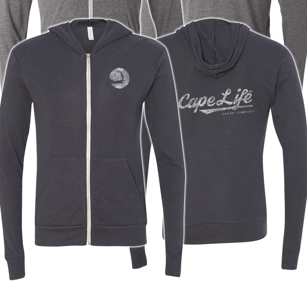 Triblend lightweight fullzip hoodie – Cape Life Brand Company