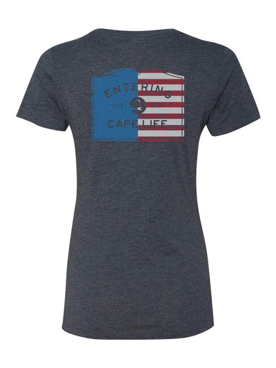 Red, White & Blue Scoop Neck Tee